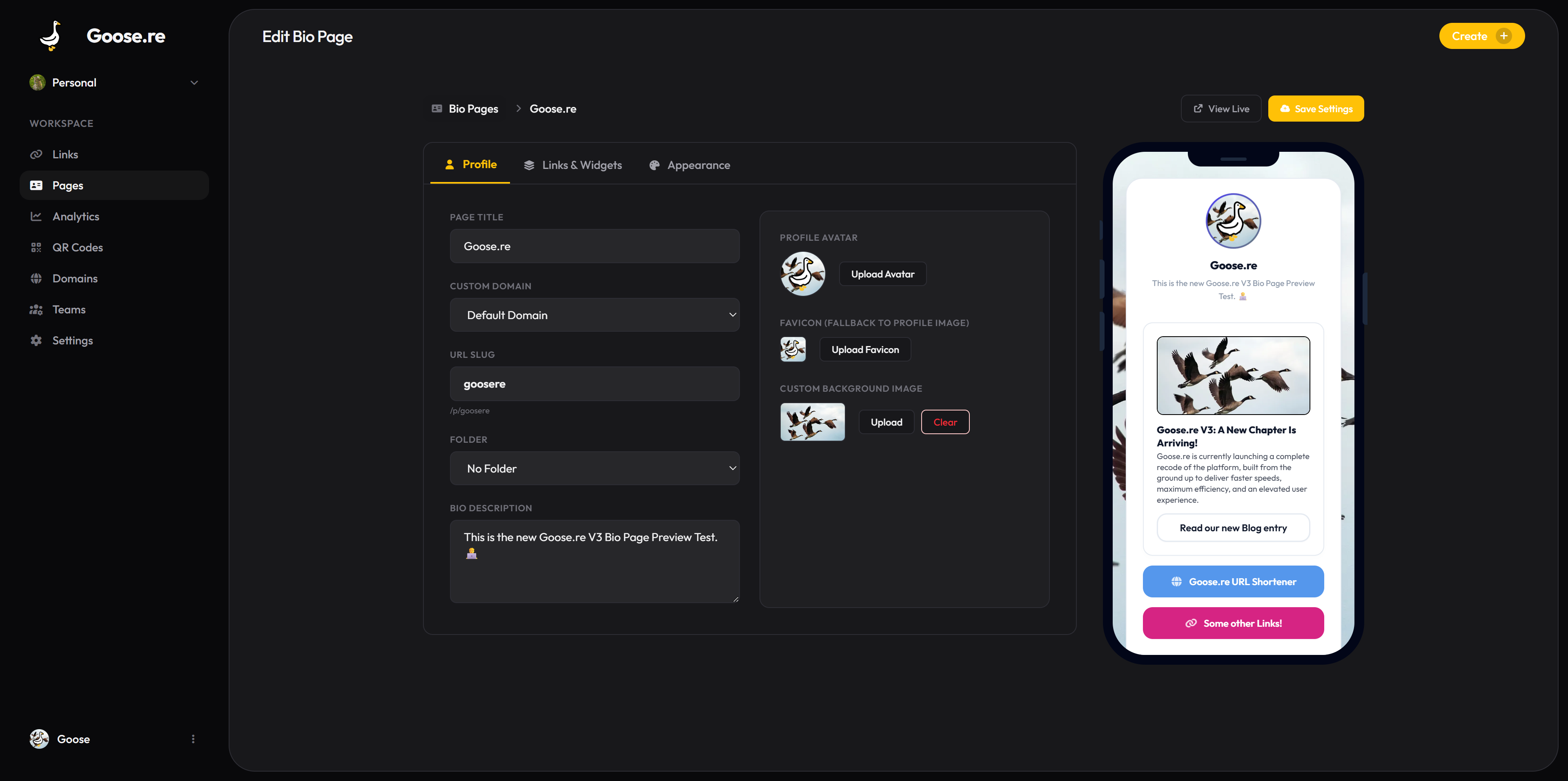 Convert social traffic with custom bio pages